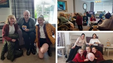 Valentine’s party celebrations with local primary school at Boston care home